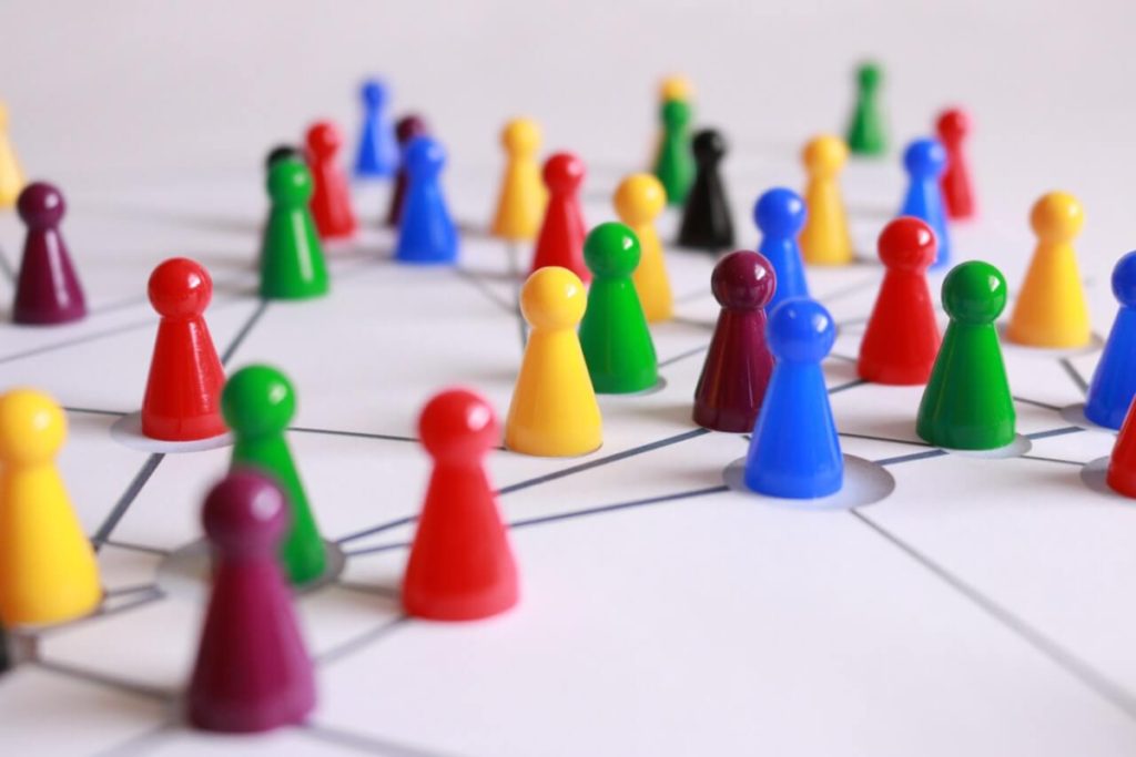 colorful pegs forming a network - cyber security resources for women - zero trust
